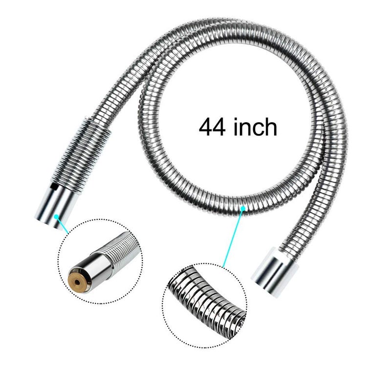 KWODE Pre-rinse Sprayer Hose Replacement Kit for Commercial Kitchen Sink Faucet, 44â€ Length Stainless Commercial Dish Spray Hose Parts - Image 2